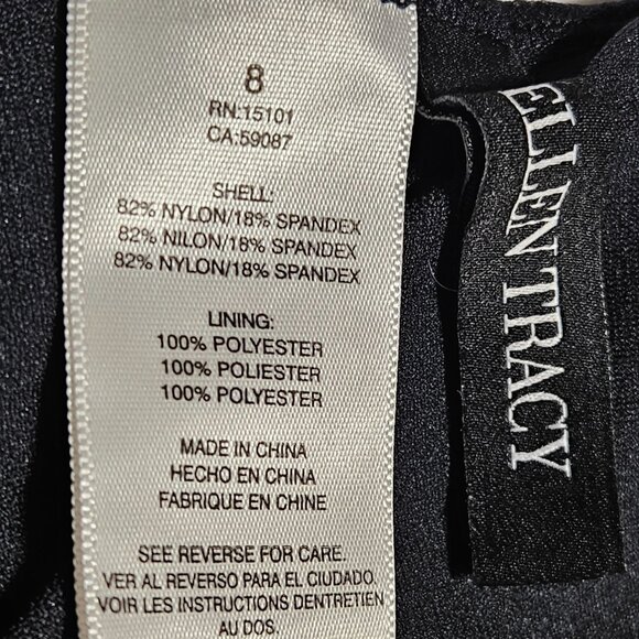 Ellen Tracy Tankini Top Womens Size 8 Black Polka Dot Layered Ruffle Swimwear - Picture 5 of 5